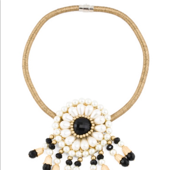 Bronze Collar Pearls and Crystal Fringes - Picture 2 of 2